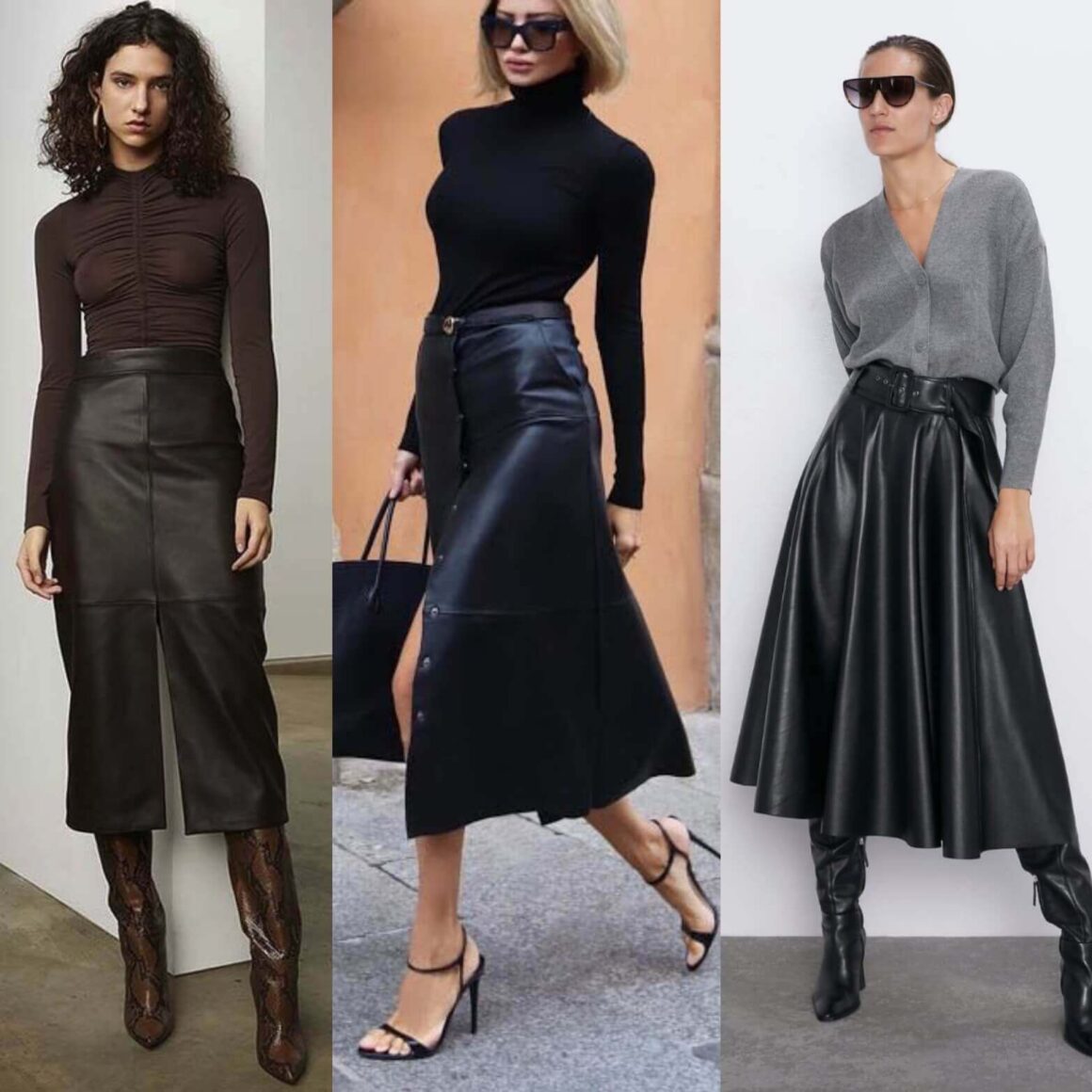 Black Leather Skirt